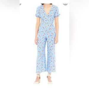 FAITHFULL THE BRAND retro vintage style Jumpsuit Floral 90’s M 6 Romper pinup